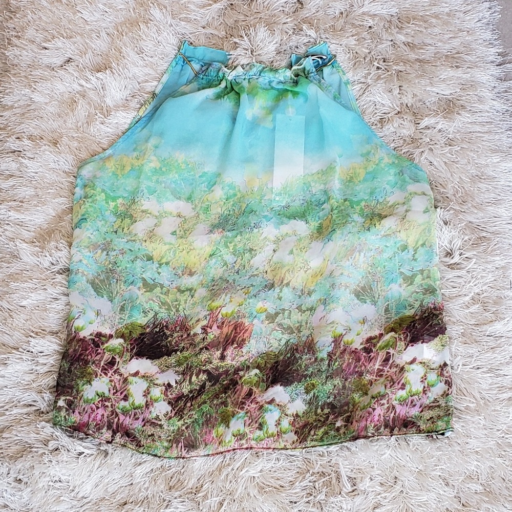 Women's Blouse Multicolor Sleeveless By GRIFFLIN